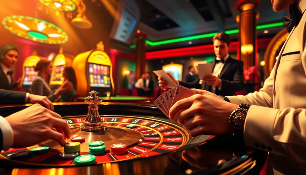 tk88 .com showcases the excitement of casino betting with players enjoying roulette and high-stakes poker.